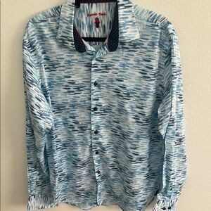 Visconti black Blue Patterned Shirt